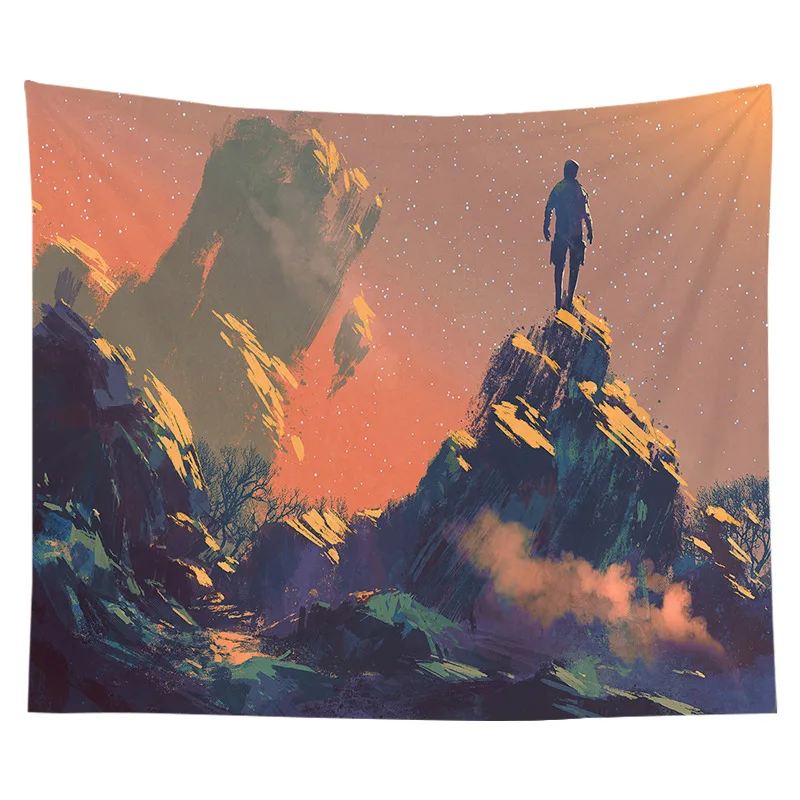 Nordic tapestry net red decorative drape watercolor starry landscape ins background cloth personalized home decoration
Nordic tapestry net red decorative drape watercolor starry landscape ins background cloth personalized home decoration