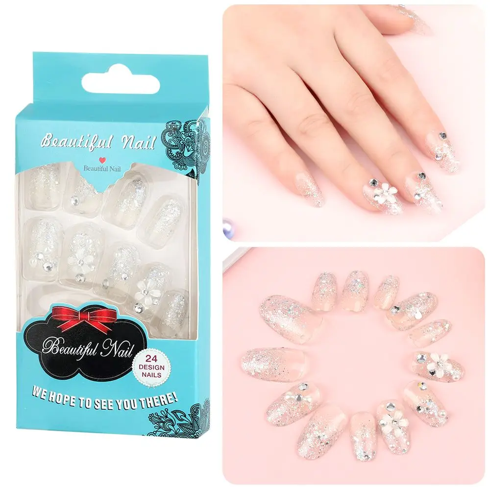 24pcs/box Heart Bow Detachable Full Cover Manicure Tool False Nails Wearable Nail Tips Fake Nails
24pcs/box Heart Bow Detachable Full Cover Manicure Tool False Nails Wearable Nail Tips Fake Nails