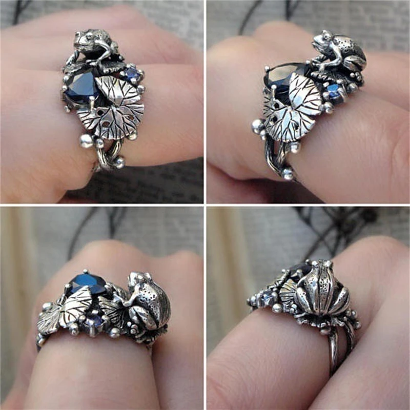 Retro Geometric Frog Lotus Leaf Ring Fashion Men and Women Blue Gemstone Decoration Casual Party Mascot Animal Ring Jewelry
Retro Geometric Frog Lotus Leaf Ring Fashion Men and Women Blue Gemstone Decoration Casual Party Mascot Animal Ring Jewelry