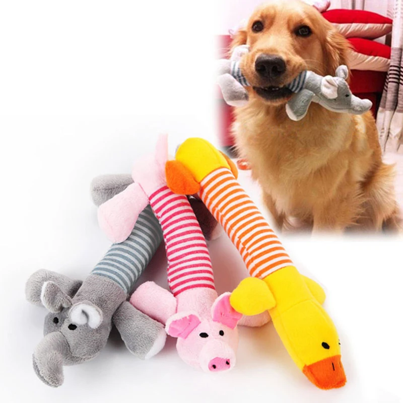 Pet Dog Plush Toys Stuffed Striped Squeaky Sound Elephant/duck/pig Puppy Squeak Chew Toy Dog Toys
Pet Dog Plush Toys Stuffed Striped Squeaky Sound Elephant/duck/pig Puppy Squeak Chew Toy Dog Toys
