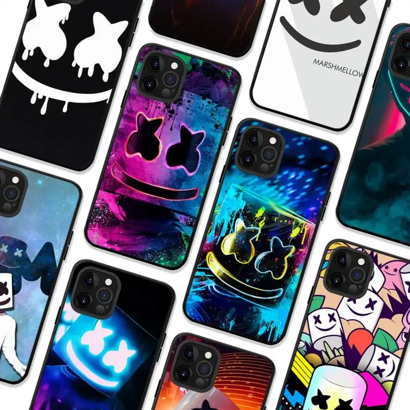 

DJ-marshmallow Phone Case For iPhone 13 11 8 7 6 6S Plus X XS MAX 5 5S SE 2020 XR 11 pro DIY Funda