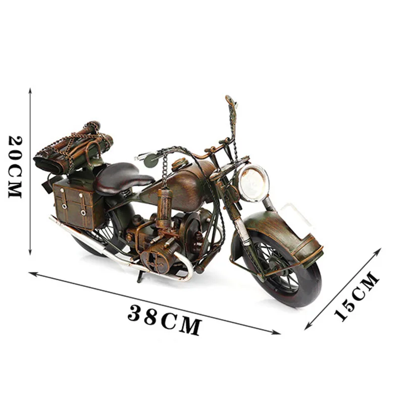 Simulation Military Motorcycles Model Diecast Tin Handicrafts Retro Nostalgia Bar Office Desktop Decoration Ornament Gift
Simulation Military Motorcycles Model Diecast Tin Handicrafts Retro Nostalgia Bar Office Desktop Decoration Ornament Gift