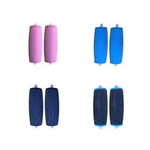 2Pcs Pedicure Roller Inlaid Foot Care File Rollers Stone Dull Hard Skin Remover Feet Care Tool 4 Colors