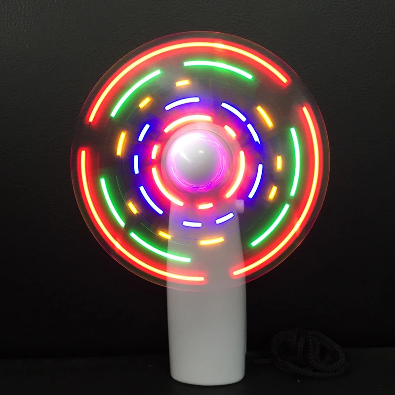 

Handheld Fan Night Lights Gadgets Flashing I Love You LED Cooler Desktop Cooling Gift Fan with Characters Messages