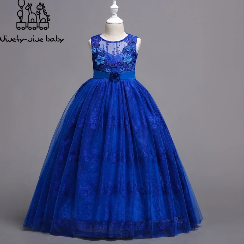 Платье принцессы с цветами для девочек платье-пачка подружки невесты детские