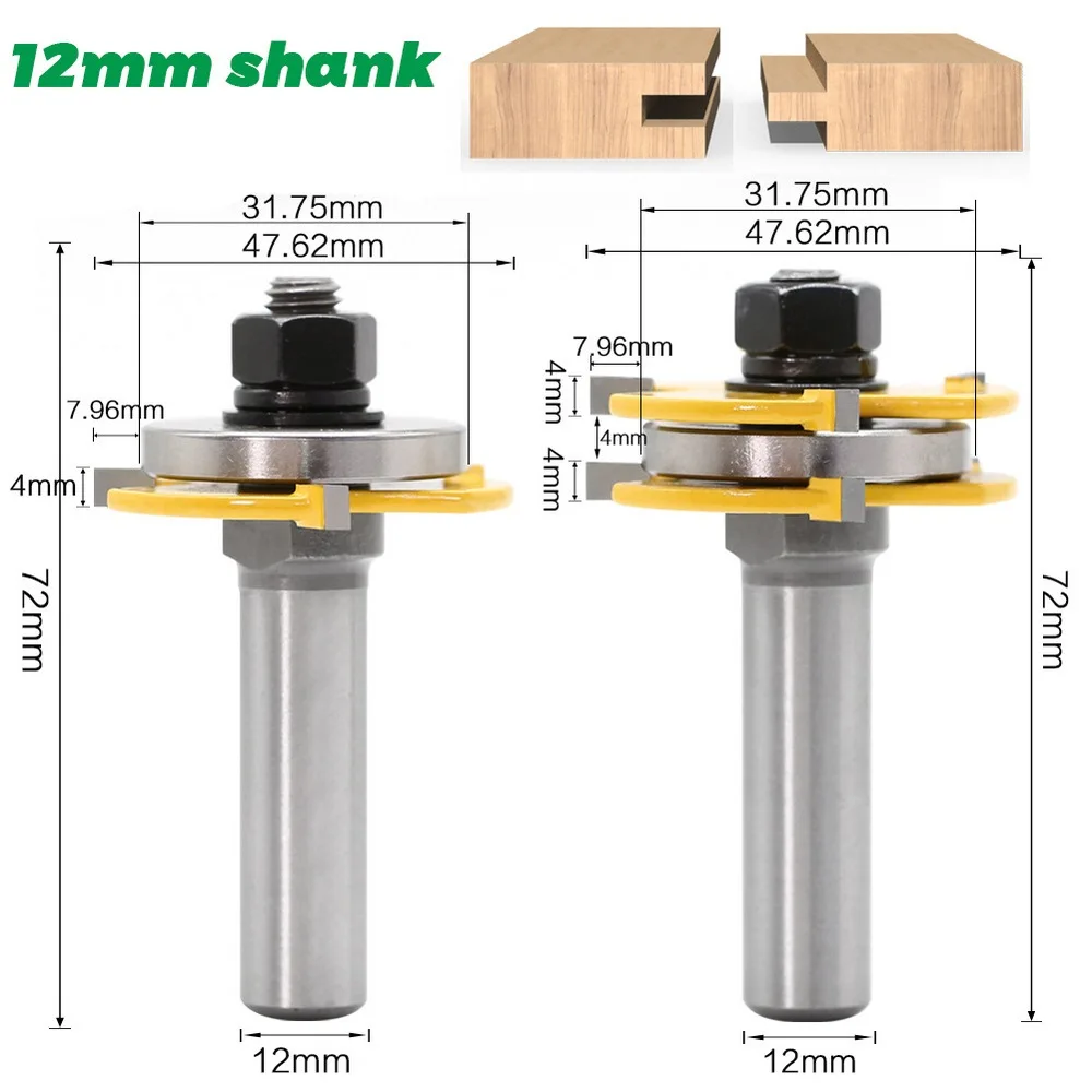 Woodworking Cutter Set 2 Piece T-shaped Dovetail Knife Large Tongue And Groove Joint Bit Set Tenon Joint Cutter Woodworking Tool
Woodworking Cutter Set 2 Piece T-shaped Dovetail Knife Large Tongue And Groove Joint Bit Set Tenon Joint Cutter Woodworking Tool