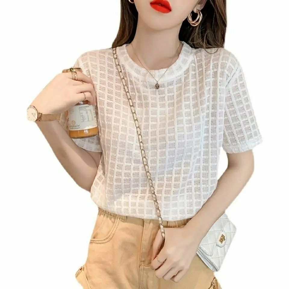 2021 Summer New Temperament and Fashion Lace Short-sleeved T-shirt Female Ins Tide Design Sense All-match Top
2021 Summer New Temperament and Fashion Lace Short-sleeved T-shirt Female Ins Tide Design Sense All-match Top