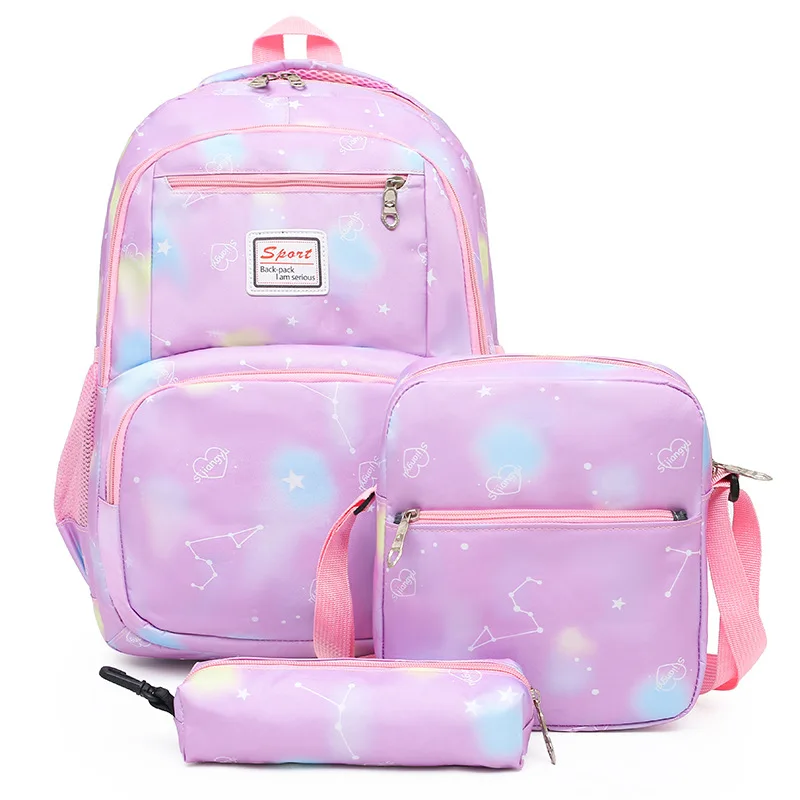 3 шт./набор школьный рюкзак с цветочным принтом школьные рюкзаки для девочек