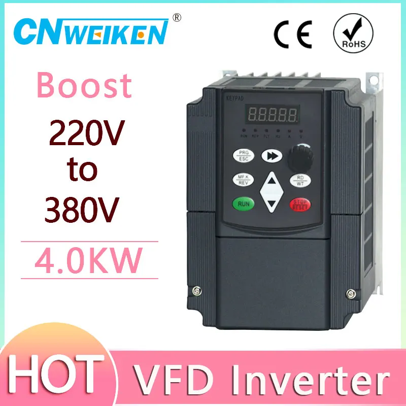 

5.5KW 220V to 380V AC drive frequency converter spindle inverter VFD variable frequency drive inverters Factory Direct Sales