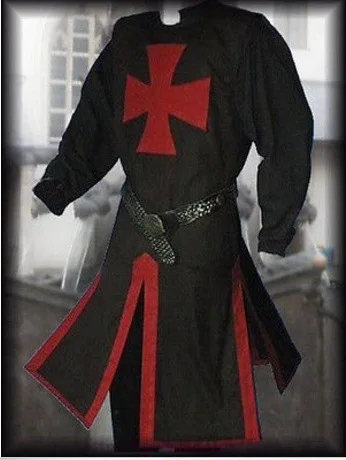 

Medieval Warriors The Knight Templar Crusader Costume For Adult Men Gown Shirt Top Cross Tabard Surcoat Tunic Clothes 3XL 4XL