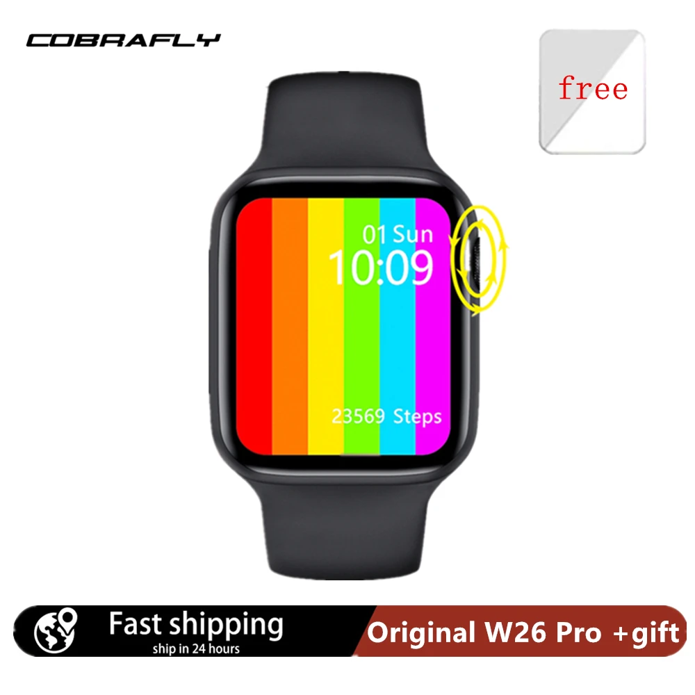 

Смарт-часы Cobrafly IWO W26 Pro, 1,75 дюйма, полный экран, Bluetooth-совместимость, пульсометр, для мужчин и женщин, PK IWO 13 pro W66 W46