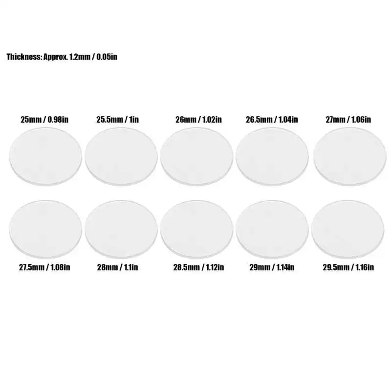 Hand Tool Sets Power Tool Accessories 2529.5mm Flat Watch Glass Lens 1.2mm Thickness Replacement Watch Lens
Hand Tool Sets Power Tool Accessories 2529.5mm Flat Watch Glass Lens 1.2mm Thickness Replacement Watch Lens