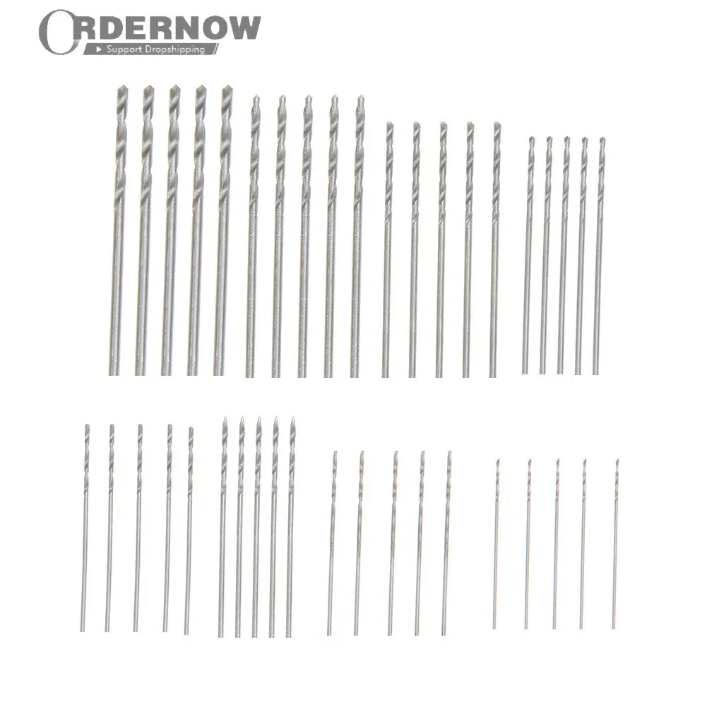 40pcs HSS Jewelry Mini Micro Twist Drill Bits High Speed Steel Power Hand Tools Abrasion Resistance Twist Drill Bits
40pcs HSS Jewelry Mini Micro Twist Drill Bits High Speed Steel Power Hand Tools Abrasion Resistance Twist Drill Bits