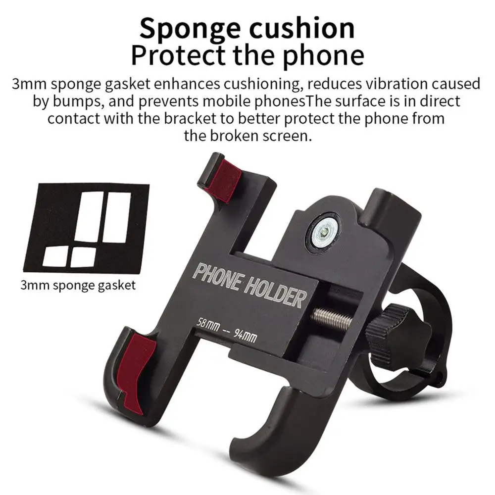 Bicycle And Motorcycle Aluminum Alloy Mobile Phone Holder Suitable For Most Smartphones Adjustable Mobile Phone Holder
Bicycle And Motorcycle Aluminum Alloy Mobile Phone Holder Suitable For Most Smartphones Adjustable Mobile Phone Holder