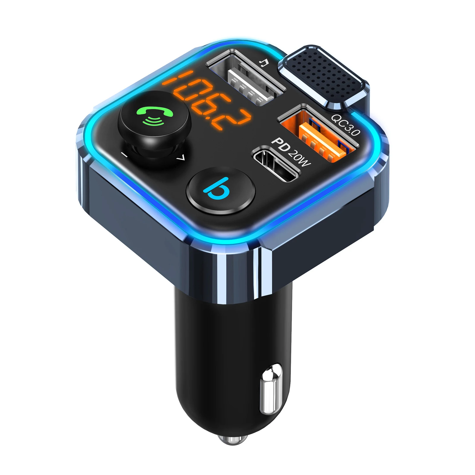12-24V Bluetooth FM Transmitter For Car Wireless Radio Hands Free Car Kit Music Player With Deep Bass Support U Disk Dual USB
12-24V Bluetooth FM Transmitter For Car Wireless Radio Hands Free Car Kit Music Player With Deep Bass Support U Disk Dual USB