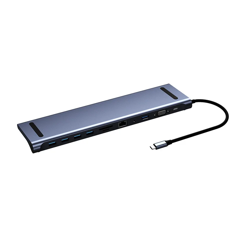 Eleven-in-one docking station type-c to hdmi computer adapter hub multifunctional docking station computer components
Eleven-in-one docking station type-c to hdmi computer adapter hub multifunctional docking station computer components