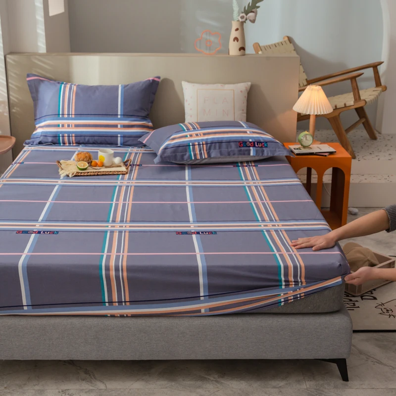 1pcs Cotton Fitted Sheet plaid Prints Mattress Cover Four Corners with Elastic Band Bed Sheet Mattress Protector No Pillowcases
1pcs Cotton Fitted Sheet plaid Prints Mattress Cover Four Corners with Elastic Band Bed Sheet Mattress Protector No Pillowcases