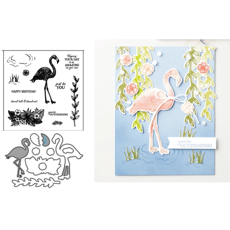 FLAMINGO Metal Cutting Dies And Stamps Stencils for Making Scrapbooking DIY Album Paper Cards Embossing Dies Cut 2021
FLAMINGO Metal Cutting Dies And Stamps Stencils for Making Scrapbooking DIY Album Paper Cards Embossing Dies Cut 2021