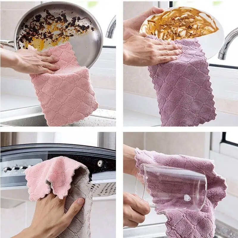 New Dish cloth is not easy to stick to oil, special absorbent and degreasing cloth for kitchen, kitchen scouring pad
New Dish cloth is not easy to stick to oil, special absorbent and degreasing cloth for kitchen, kitchen scouring pad