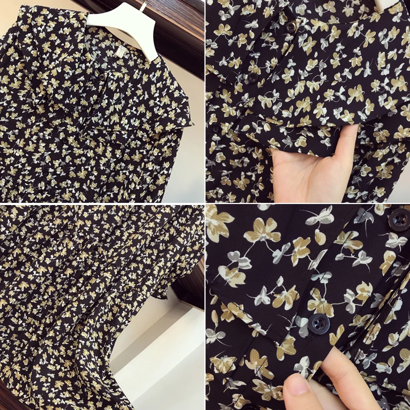 L-4XL Plus Size Women Floral Shirt Dress Spring 2021 Double Peter Pan Collar Long Sleeve Loose Casual Ruffle Print Midi Dresses 
L-4XL Plus Size Women Floral Shirt Dress Spring 2021 Double Peter Pan Collar Long Sleeve Loose Casual Ruffle Print Midi Dresses
