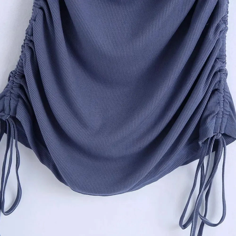 2021 Women bodycon Tank Top Knit Dresses Drawstring Ruched tight bag hip Vestidos casual sleeveless Strap vest mini Dress Summer
2021 Women bodycon Tank Top Knit Dresses Drawstring Ruched tight bag hip Vestidos casual sleeveless Strap vest mini Dress Summer