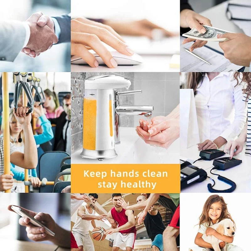 Automatic Soap Dispenser, 2PACK Pressless Soap Dispenser , Dispenser Automatic for Bathroom Kitchen Hotel 
Automatic Soap Dispenser, 2PACK Pressless Soap Dispenser , Dispenser Automatic for Bathroom Kitchen Hotel