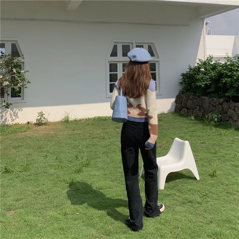 Loose Casual Ins Contrast Sweater Female Korean Harajuku Women's Sweaters Japanese Kawaii Ulzzang Vintage Clothing For Women
Loose Casual Ins Contrast Sweater Female Korean Harajuku Women's Sweaters Japanese Kawaii Ulzzang Vintage Clothing For Women