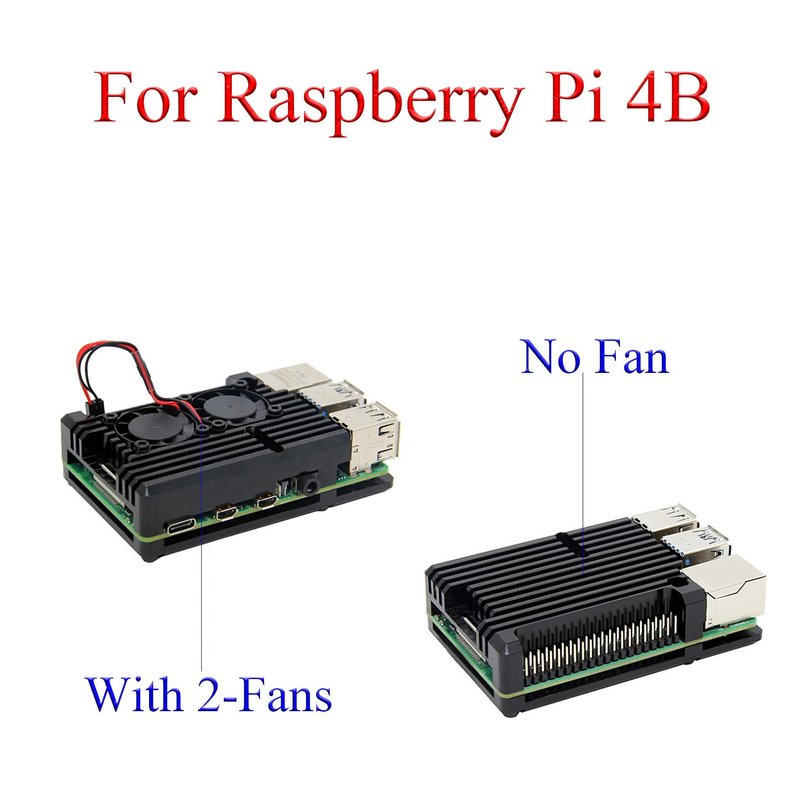 Protective Box Aluminum Alloy Case Cover Cooling Enclosure Shell For Raspberry Pi 4B With Dual Fans
Protective Box Aluminum Alloy Case Cover Cooling Enclosure Shell For Raspberry Pi 4B With Dual Fans