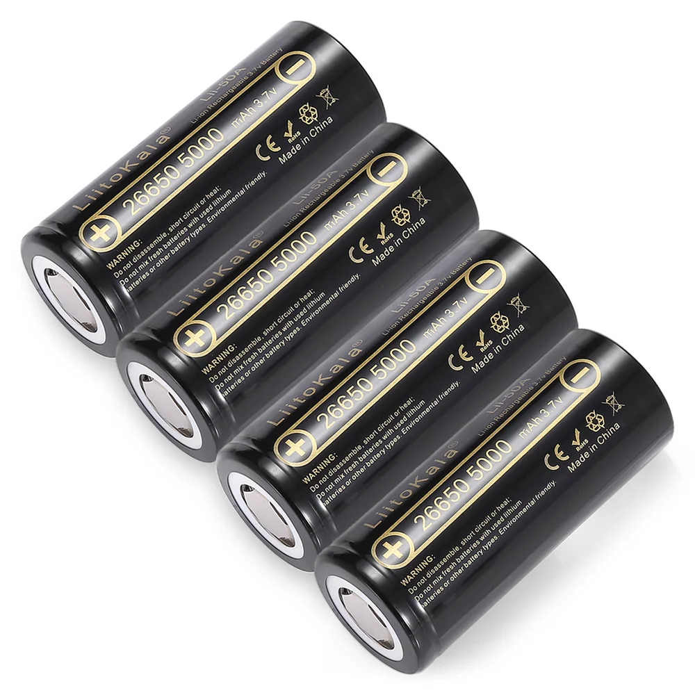 HK LiitoKala lii-50A 26650 5000mah lithium battery 3.7V 5000mAh 26650 rechargeable battery 26650-50A suitable for flashligh NEW
HK LiitoKala lii-50A 26650 5000mah lithium battery 3.7V 5000mAh 26650 rechargeable battery 26650-50A suitable for flashligh NEW