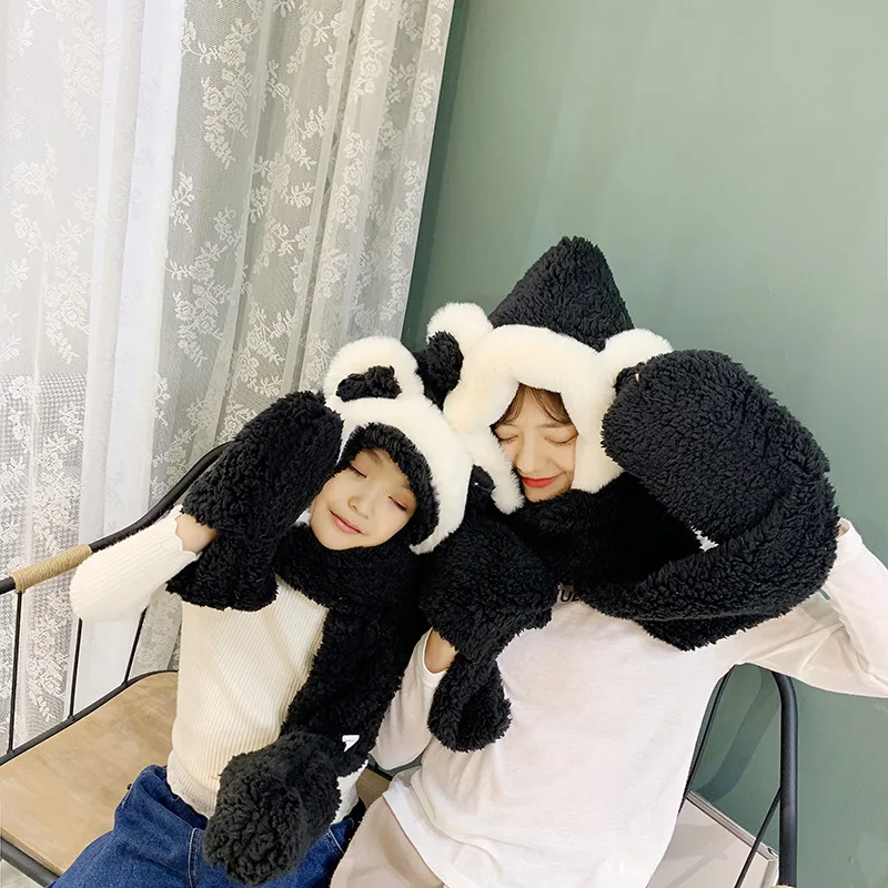 Autumn and Winter New Cute Parent-child Plush Scarf Three-in-one Glove Hat Set Warm Skin-friendly and Comfortable Thick Scarf
Autumn and Winter New Cute Parent-child Plush Scarf Three-in-one Glove Hat Set Warm Skin-friendly and Comfortable Thick Scarf