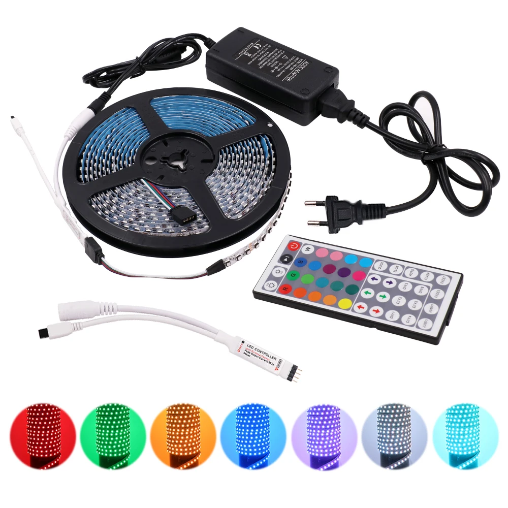 12V RGB LED Strip Light 3535 5M 600LED Pixels Strip Flexible Waterproof RGB LED Light Kit Remote Contron with 5A Power Supply
12V RGB LED Strip Light 3535 5M 600LED Pixels Strip Flexible Waterproof RGB LED Light Kit Remote Contron with 5A Power Supply