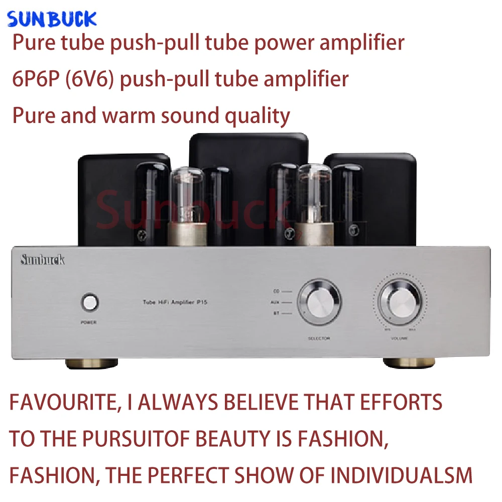 Sunbuck 10 Вт + высокой мощности Мощность 2 0 канал 6P6P 6N9P двухтактный HIFI ламповый bluetooth