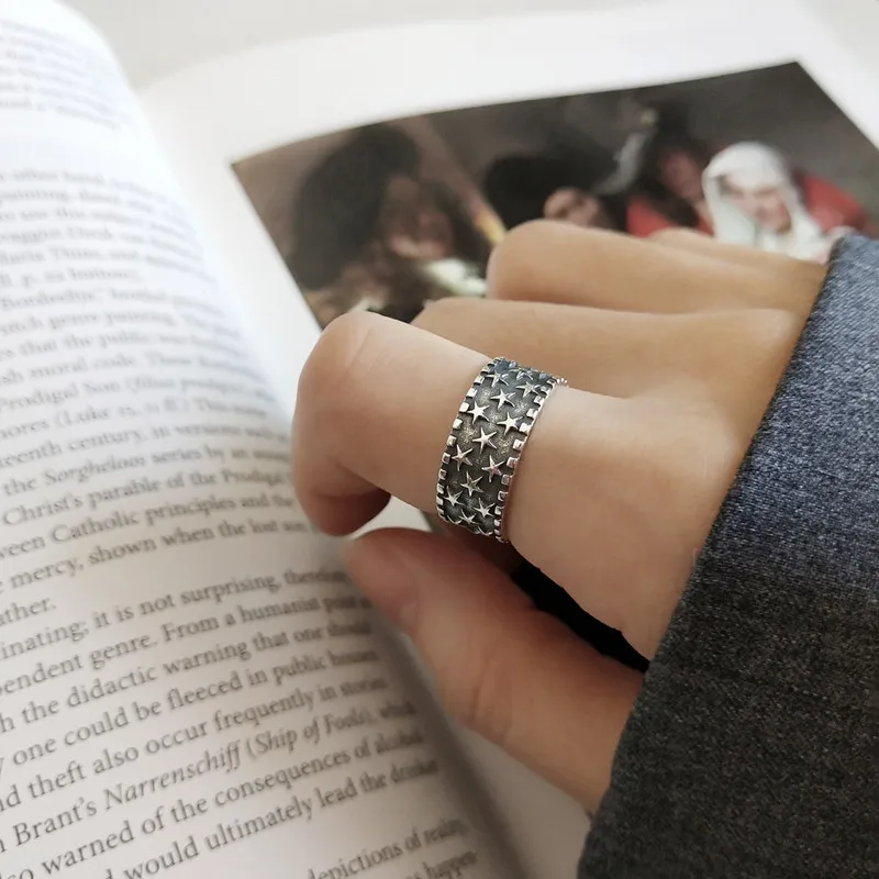 Personality Bohemian 925 Sterling Silver Star Rings for Women Boho Jewelry Engagement Rings Wholesale
Personality Bohemian 925 Sterling Silver Star Rings for Women Boho Jewelry Engagement Rings Wholesale