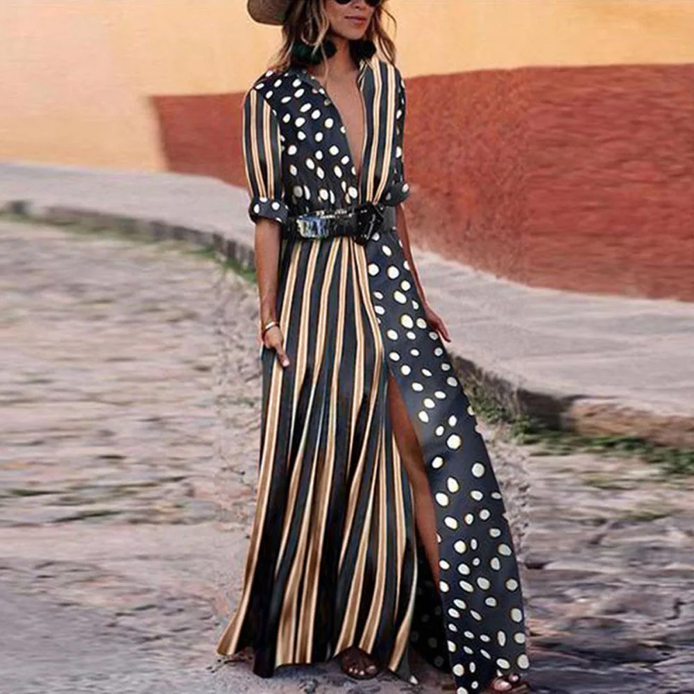 New 2021 Fashion Maxi Dresses For Womens Boho Half Sleeve Ladies Casual Evening Long Dress Sexy Prom Clothing
New 2021 Fashion Maxi Dresses For Womens Boho Half Sleeve Ladies Casual Evening Long Dress Sexy Prom Clothing