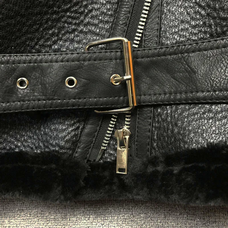 Women Short Faux Leather Jakcets With Velvet Thick Warm Long Sleeve Coats Vintage Moto&Biker Zipper Outerwear Cotton Winter Warm
Women Short Faux Leather Jakcets With Velvet Thick Warm Long Sleeve Coats Vintage Moto&Biker Zipper Outerwear Cotton Winter Warm