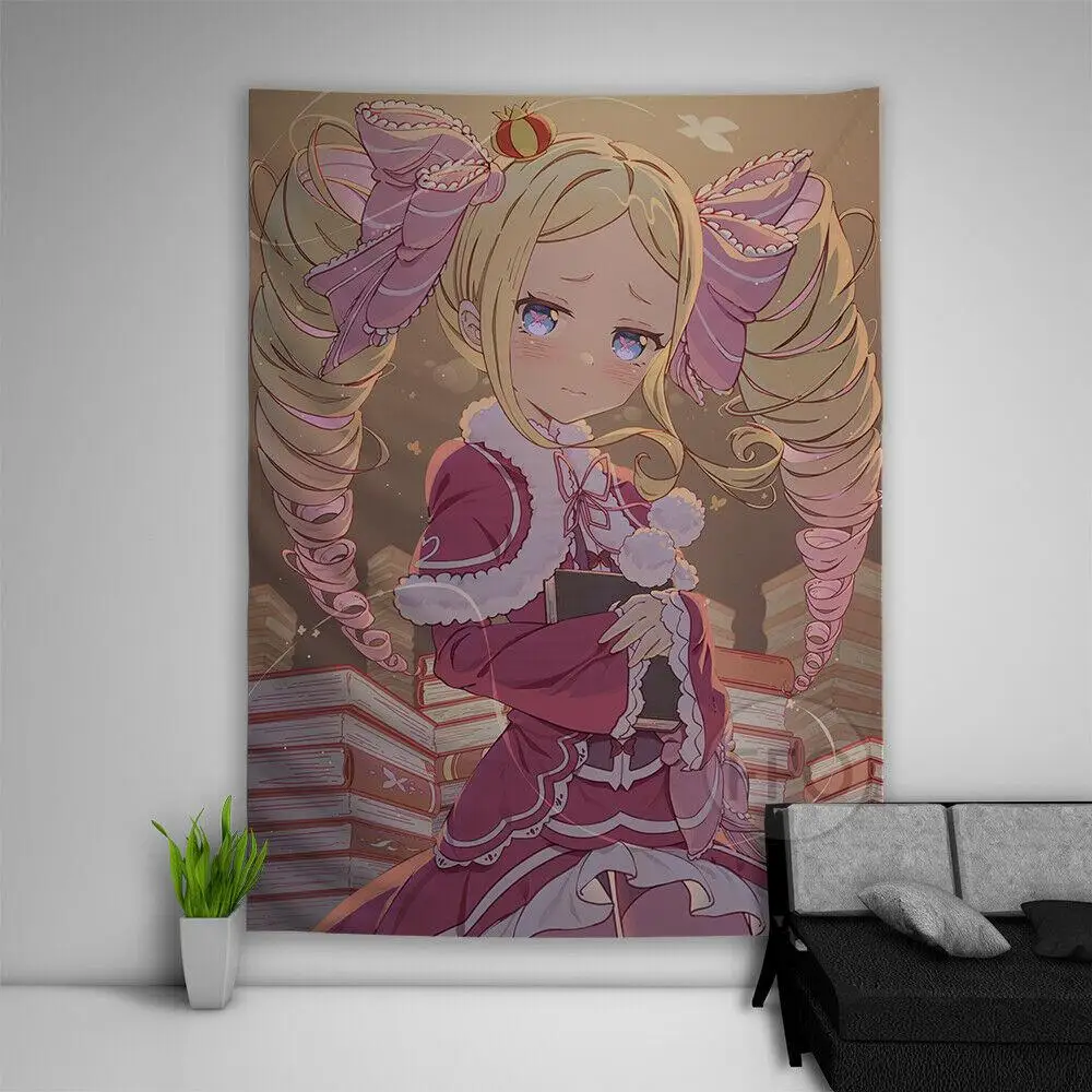 Настенный Гобелен аниме Re Zero с изображением Эмилии, милый комнатный декор, эстетический художественный постер, украшение для спальни 
Настенный Гобелен аниме Re Zero с изображением Эмилии, милый комнатный декор, эстетический художественный постер, украшение для спальни
