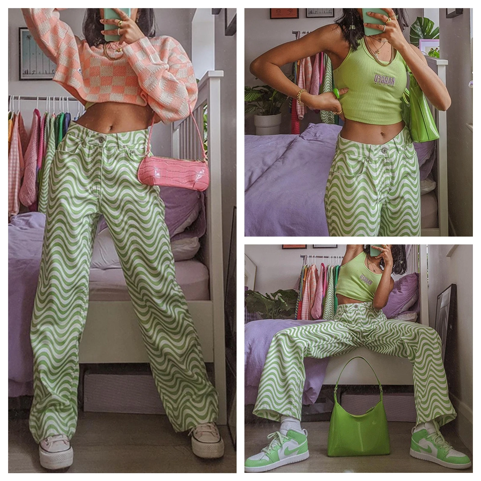 Women’s Summer Wide Leg Casual Trousers Fashion Irregular Wave Striprd Printing Stretch Zipper Long Pants
Women’s Summer Wide Leg Casual Trousers Fashion Irregular Wave Striprd Printing Stretch Zipper Long Pants