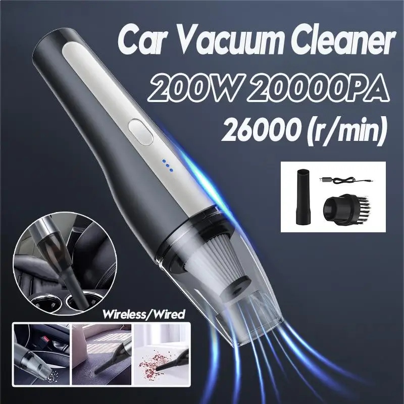 200W 20000pa Mini Wireless Car Household Dual-use Strong Cyclone Handheld Cleaner Car Vacuum Cleaner Portable Vacuum Cleaner
200W 20000pa Mini Wireless Car Household Dual-use Strong Cyclone Handheld Cleaner Car Vacuum Cleaner Portable Vacuum Cleaner