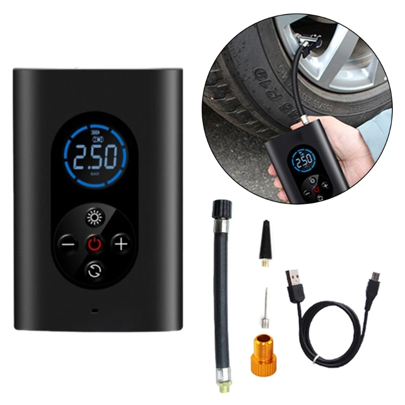 1 Set 150PSI Car Air Pump Handheld Air Compressor with Digital Display LED Light
1 Set 150PSI Car Air Pump Handheld Air Compressor with Digital Display LED Light
