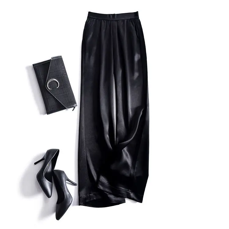 Women 2021 Summer New Fashion Ice Silk Wide-leg Pants Female High-waist Casual Trousers Ladies Solid Color Long Pants E44
Women 2021 Summer New Fashion Ice Silk Wide-leg Pants Female High-waist Casual Trousers Ladies Solid Color Long Pants E44