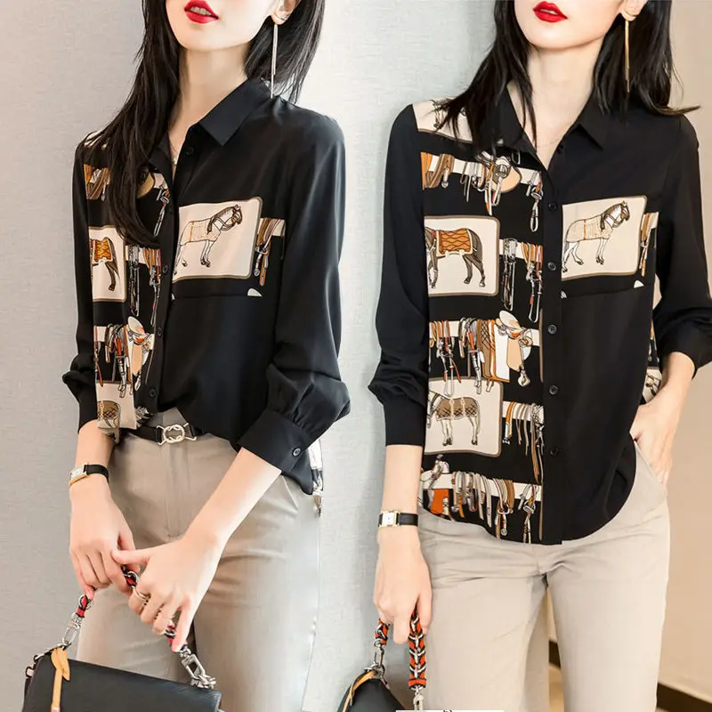 Women Tops Fashion Black Polo Neck Long Sleeve Shirt Chiffon 2021 New Work Wear Office Blusas Femininas Harajuku Blouse Shirts
Women Tops Fashion Black Polo Neck Long Sleeve Shirt Chiffon 2021 New Work Wear Office Blusas Femininas Harajuku Blouse Shirts