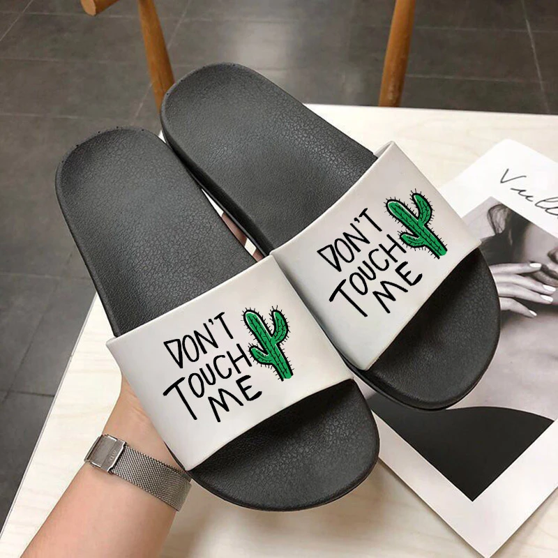 Don't Touch Me Cactus Slippers Lady Beach Summer slippers Fashion for women Home Slippers Floor Family Shoes Indoor Slippers
Don't Touch Me Cactus Slippers Lady Beach Summer slippers Fashion for women Home Slippers Floor Family Shoes Indoor Slippers