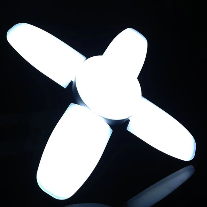 60W Garage Lamp Folding Four-Leaf Garage Work Lights Home Ceiling Fixture Deformable Lamp Household Light Bulb For Garage/Attic/
60W Garage Lamp Folding Four-Leaf Garage Work Lights Home Ceiling Fixture Deformable Lamp Household Light Bulb For Garage/Attic/