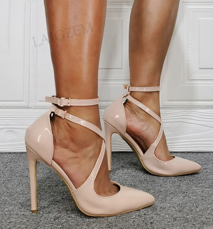 SEIIHEM Women Pumps Pointed Toe Slim High Heeled Sandals Cross Straps Summer Shoes Woman Party Club Prom Big Size 38 42 44 47
SEIIHEM Women Pumps Pointed Toe Slim High Heeled Sandals Cross Straps Summer Shoes Woman Party Club Prom Big Size 38 42 44 47