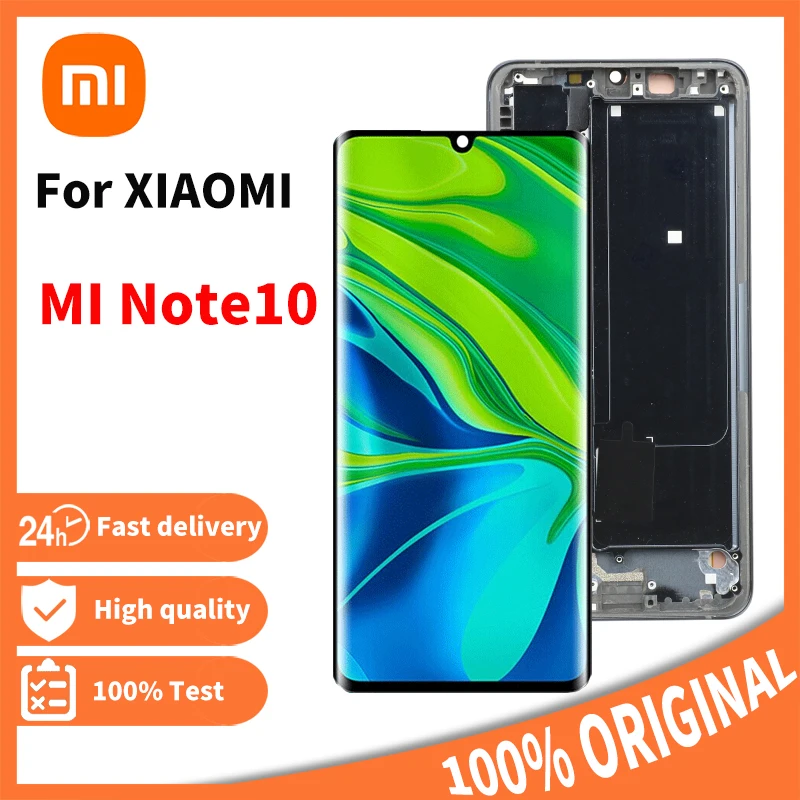 Новый оригинальный ЖК-дисплей для Xiaomi MI Note 10 с сенсорным дигитайзером в сборе