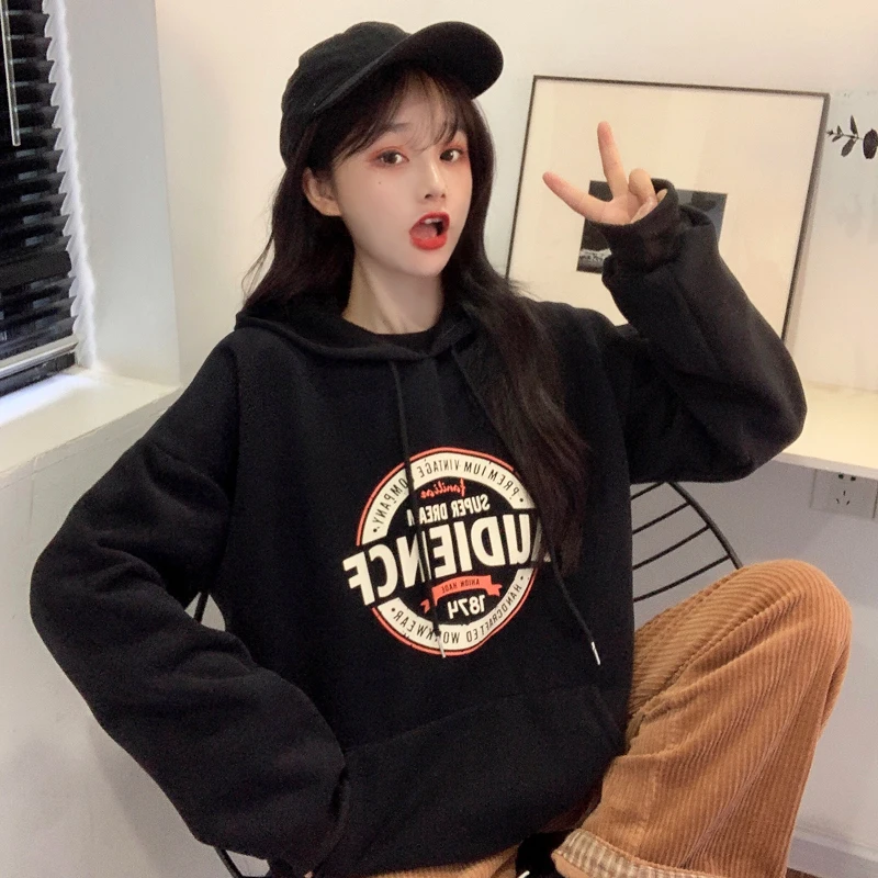 Fashion Letter Printing Autumn Winter Sweatshirt Hoodie Femme 2021 Korean Ulzzang Harajuku Loose Hooded Sweatshirts Women Tops 
Fashion Letter Printing Autumn Winter Sweatshirt Hoodie Femme 2021 Korean Ulzzang Harajuku Loose Hooded Sweatshirts Women Tops