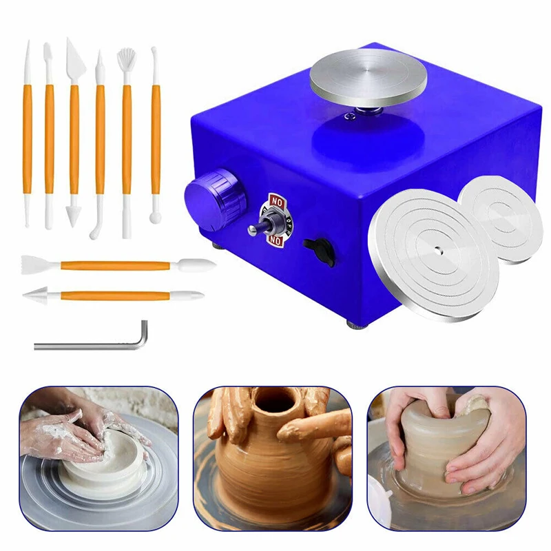 Electric Pottery Wheel Forming Machine Mini Turntable Pottery Wheel Ceramic Machine UK Plug Power Adapter DIY Ceramic Clay Tool
Electric Pottery Wheel Forming Machine Mini Turntable Pottery Wheel Ceramic Machine UK Plug Power Adapter DIY Ceramic Clay Tool