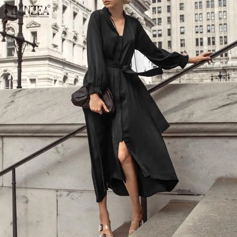 ZANZEA Fashion Party Dress Womens Solid Irregular Midi Dresses 2021 Autumn Sexy V Neck Office Vestido Holiday Lady A Line Kaftan
ZANZEA Fashion Party Dress Womens Solid Irregular Midi Dresses 2021 Autumn Sexy V Neck Office Vestido Holiday Lady A Line Kaftan
