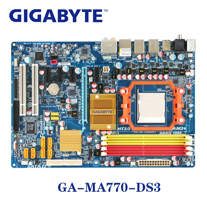 Socket AM2/ AM2 + для AMD 770 Gigabyte GA MA770 DS3 материнская плата DDR2 16 Гб системная ATX