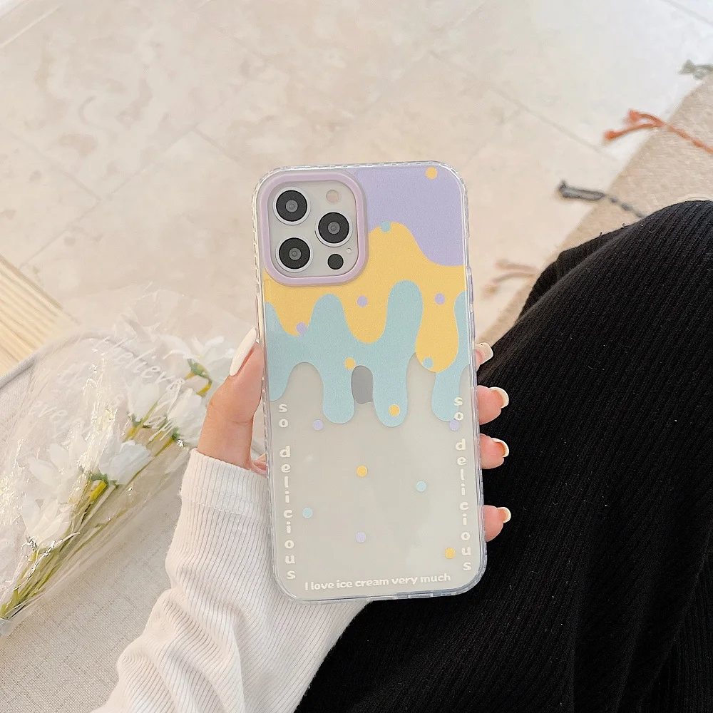 Cute Ice Cream Color Dots Transparent Phone Case For iPhone 11 12 Pro XS Max 12Mini X XR 7 8 Plus SE2 Soft Shockproof Back Cover
Cute Ice Cream Color Dots Transparent Phone Case For iPhone 11 12 Pro XS Max 12Mini X XR 7 8 Plus SE2 Soft Shockproof Back Cover